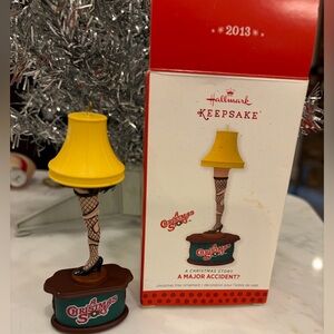 Hallmark Keepsake Leg Lamp Ornament with Yellow Shade